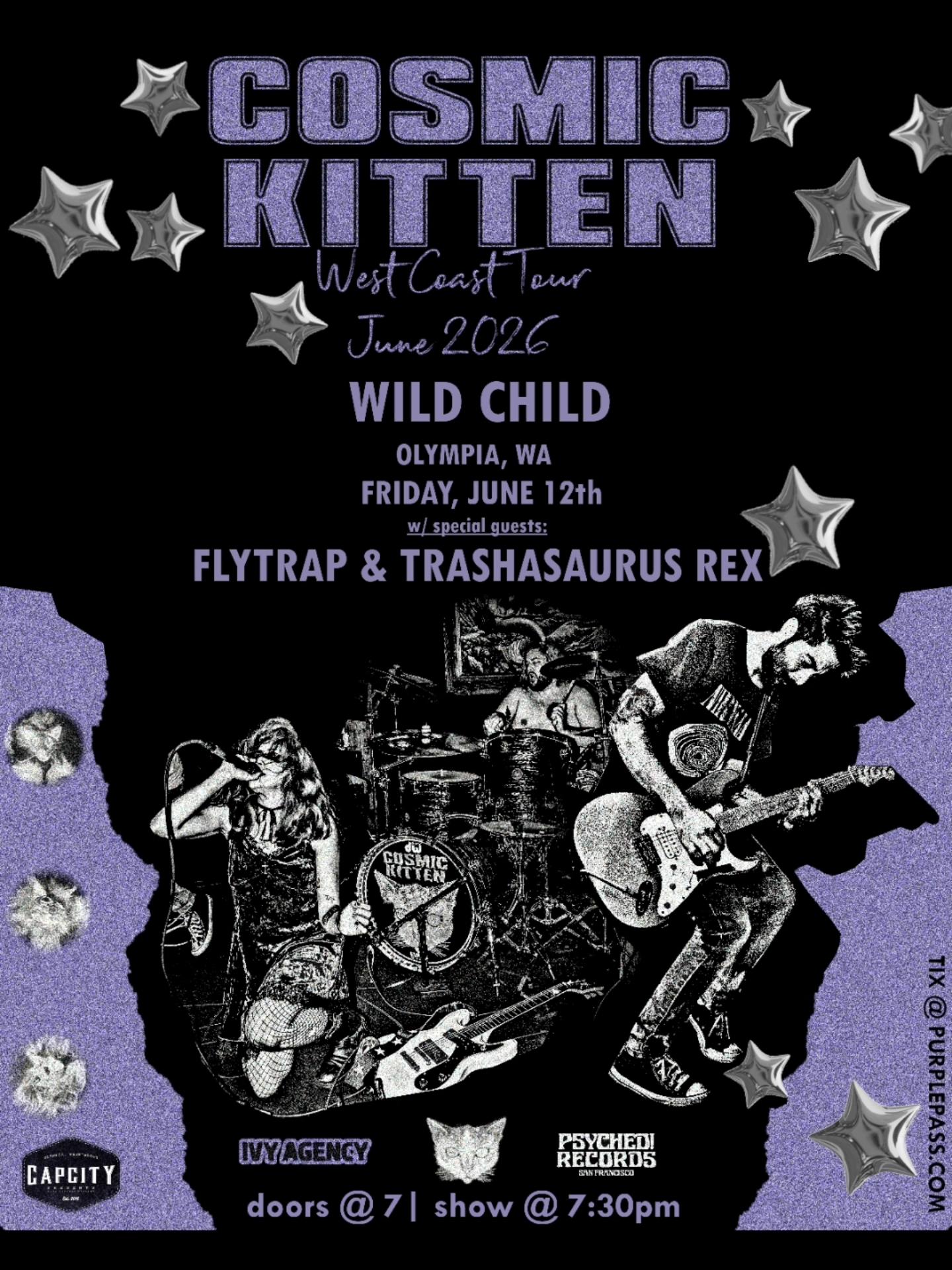 Cosmic Kitten + Flytrap + Trashasaurus Rex poster