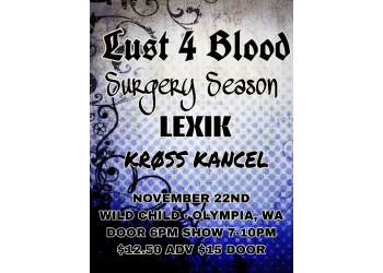 Lust 4 Blood + Surgery Season + Lexik + Kross Kancel poster