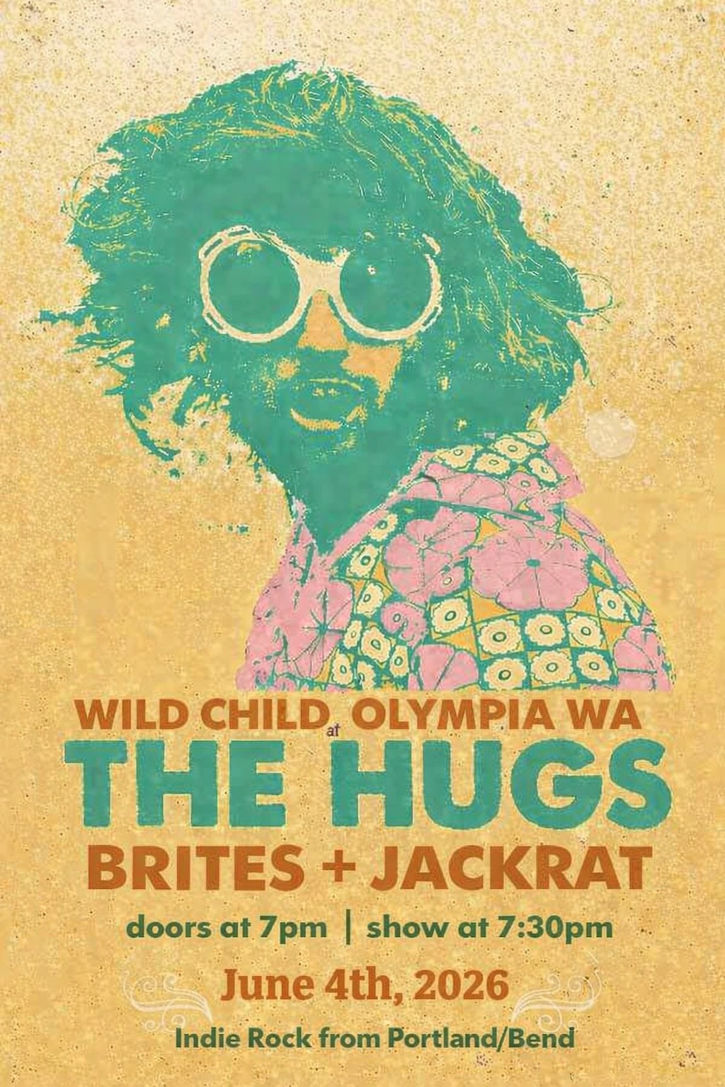 The Hugs + Brites + Jackrat poster